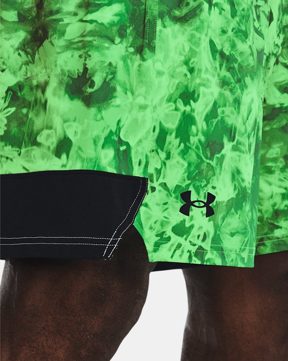 Men's UA Stretch Train Printed Shorts, Green, pdpMainDesktop image number 3